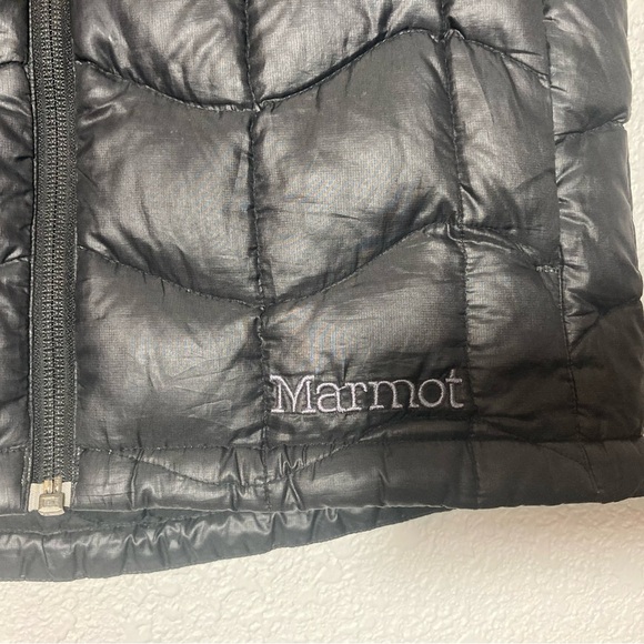 Marmot 800 FILL Womens Small Goose down filled puffer vest black zipper pockets - Picture 2 of 10